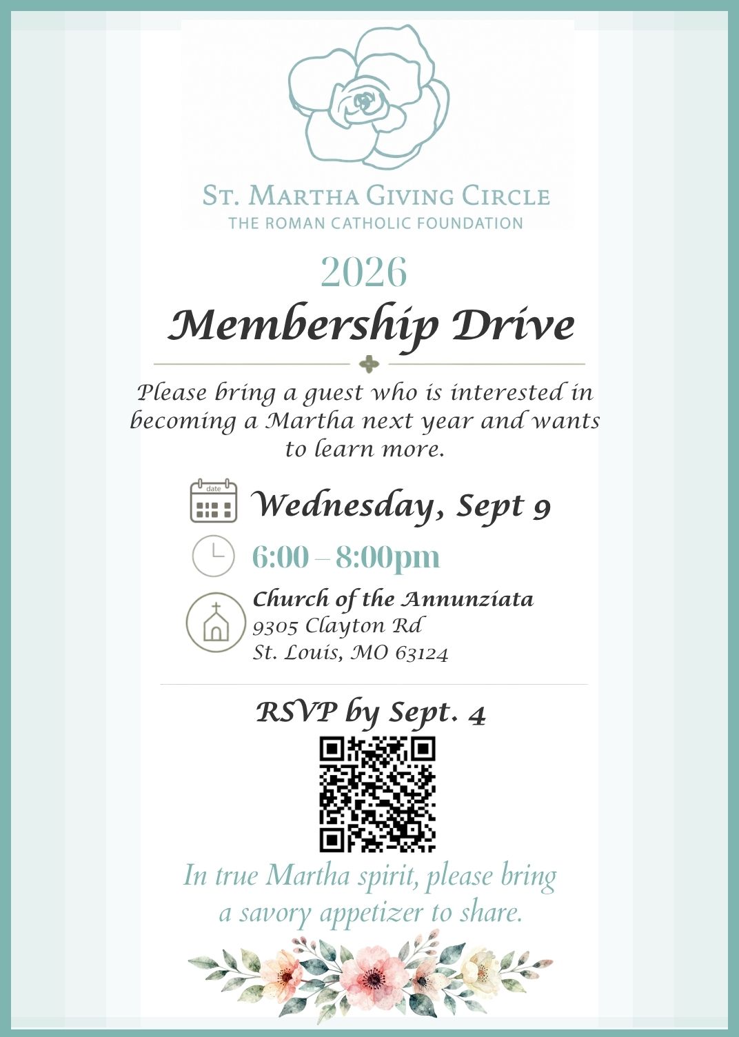 Martha 2026 Membership Drive Invite (1) St. Martha Giving Circle